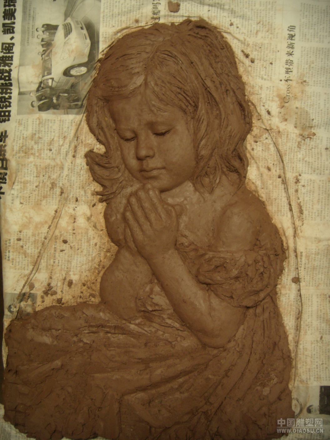 少女的祈祷--肖像雕塑