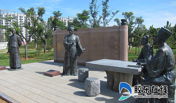 莱州市掖县公园名人雕塑建成完工(组图)